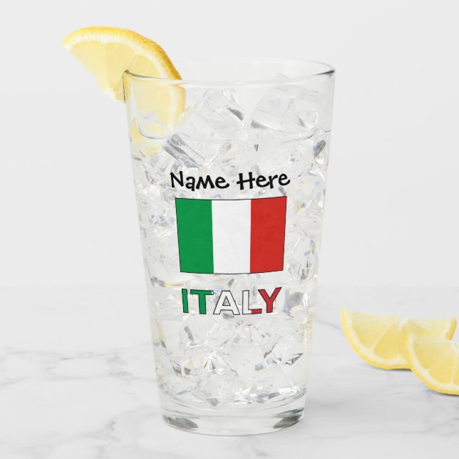 Modernt Trikoloren Namn Här Italienska Flaggan Glaskopp (Framsida Ice)