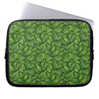 Modernt tropiskt blad Sömlöst mönster Laptop Fodral