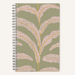 Modernt tropiskt palmbladsmönster Sage Blush
