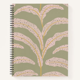 Modernt tropiskt palmbladsmönster Sage Blush