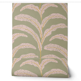 Modernt tropiskt palmbladsmönster Sage Blush