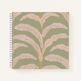 Modernt tropiskt palmbladsmönster Sage Blush