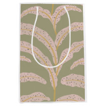 Modernt tropiskt palmbladsmönster Sage Blush