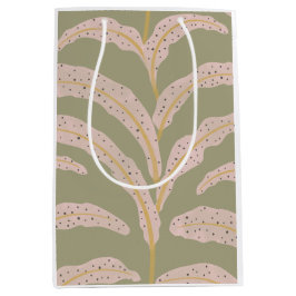 Modernt tropiskt palmbladsmönster Sage Blush