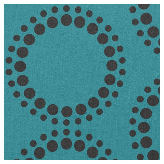 Modernt tyg cirklar och pricker design (Närbild)