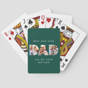 Modernt typografiskt barn i pappa casinokort