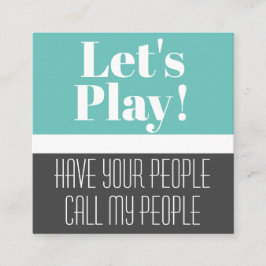 Modernt underordnat uppspelningskort fyrkantigt visitkort