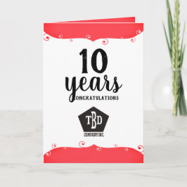 Modernt universellt anställdårsdagkort kort