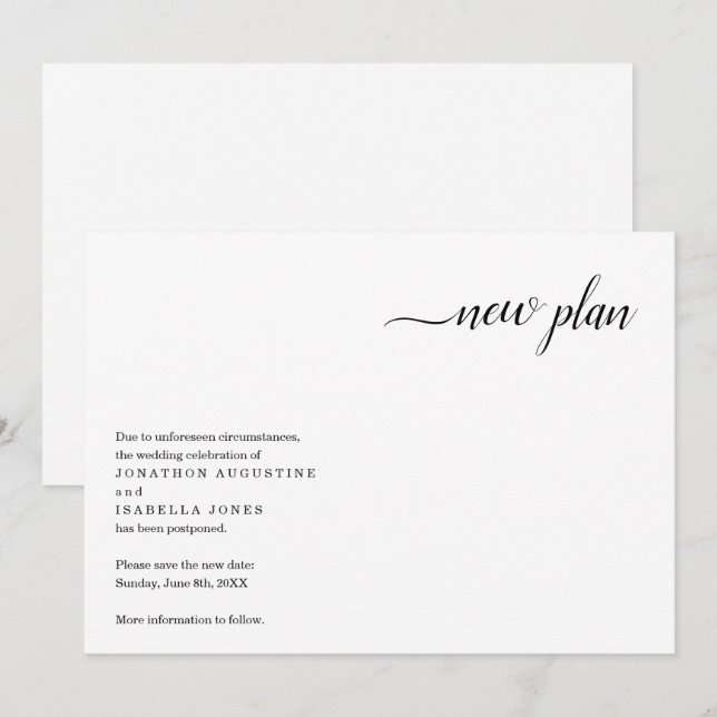 Modernt Uppskjutande Av Bröllop Inbjudningar (Fram/baksida)