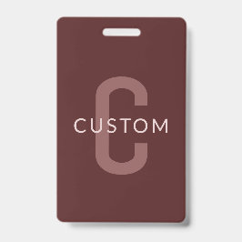 Modernt utseende Monogramnamn | Maroonröd