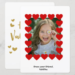modernt valentines day-fotokort,enkla valentineser julkort