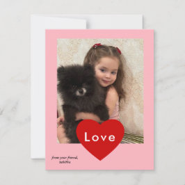 modernt valentines day-fotokort,enkla valentineser julkort