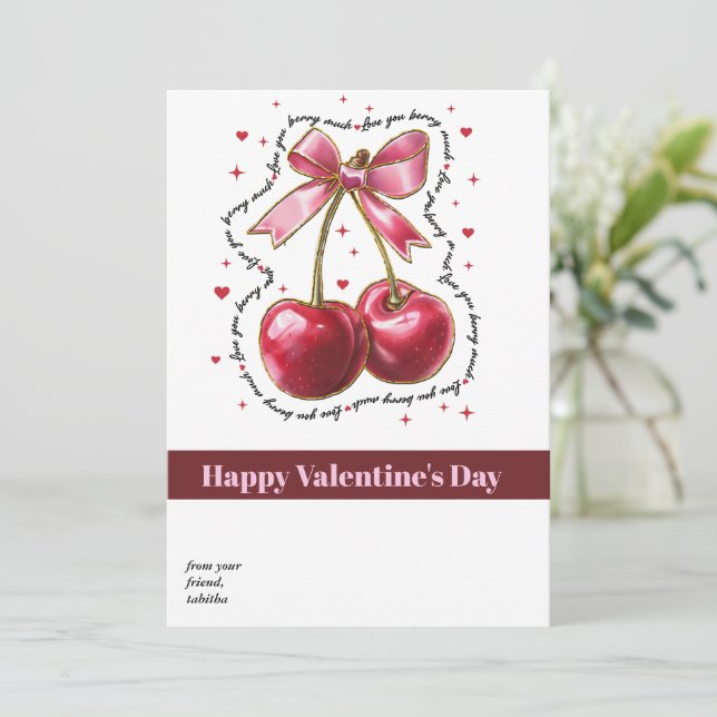 modernt valentines day-fotokort,enkla valentineser julkort (Stående Fram)