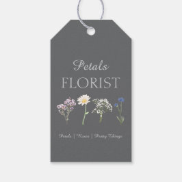 Modernt varumärke för boutique blomsterbutik presentetikett