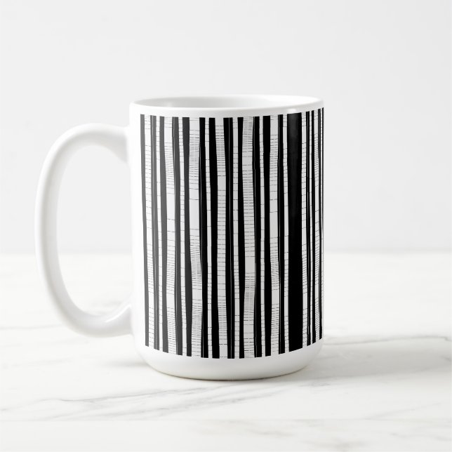 Modernt vertikalt randmönster kaffemugg (Vänster)
