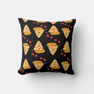 Modernt vintage roligt pizzamönster ost retro kudde