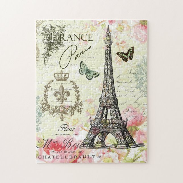 modernt vintagefranskeiffel torn pussel (Vertikal)