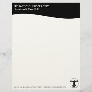 Modernt virvla runt Chiropracticbrevhuvudet Brevhuvud