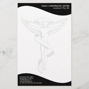 Modernt virvla runt ChiropracticEmblembrevpapper Brevpapper
