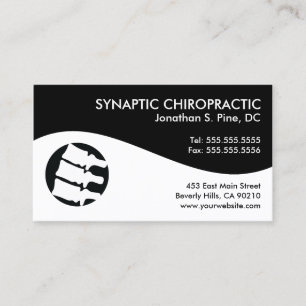 Modernt virvla runt Chiropracticvisitkortar Visitkort