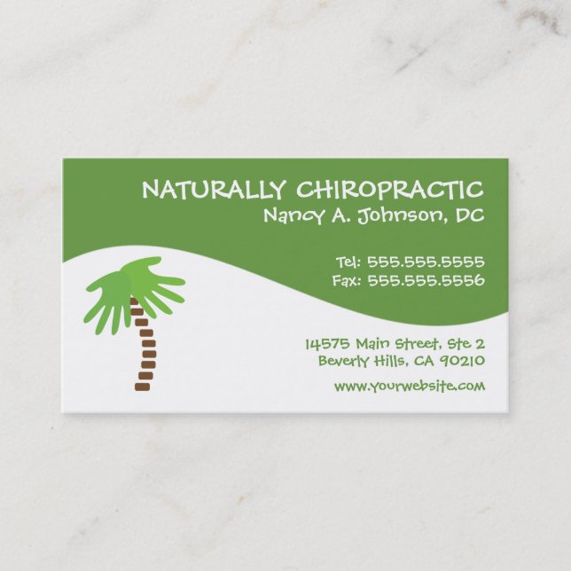 Modernt virvla runt Chiropracticvisitkortar Visitkort (Framsida)