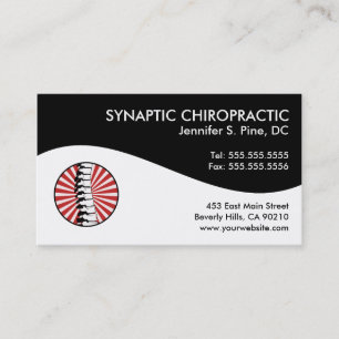Modernt virvla runt Chiropracticvisitkortar Visitkort