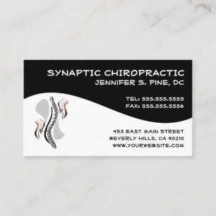 Modernt virvla runt Chiropracticvisitkortar Visitkort