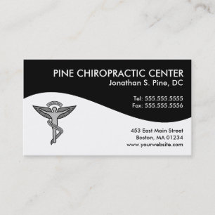 Modernt virvla runt Chiropracticvisitkortar Visitkort