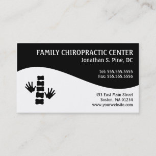 Modernt virvla runt familjChiropracticvisitkortar Visitkort