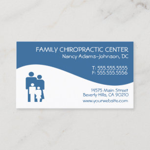Modernt virvla runt familjChiropracticvisitkortar Visitkort