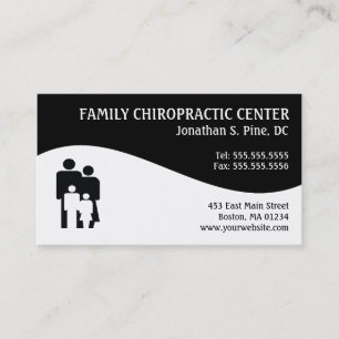 Modernt virvla runt familjChiropracticvisitkortar Visitkort