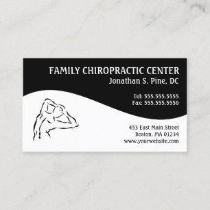 Modernt virvla runt familjChiropracticvisitkortar Visitkort