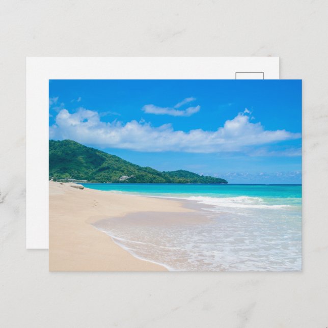 Modernt vykort med havsutsikt lägenhet (Fram/baksida)