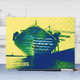 Modernt vykort med Sachers konstverk från Hamburgs