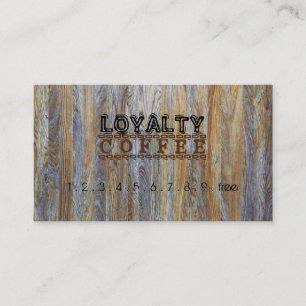 Modernt Wood korn #9 för lojalitetkaffestansmaski Lojalitetskort