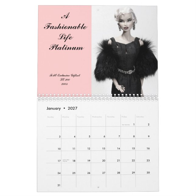 ModeroyaltyVanessa 2009 kalender (Jan 2027)