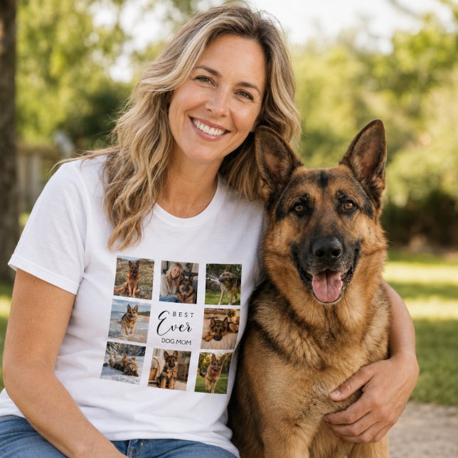 Moders hund mamma fotokollage t shirt (Skapare uppladdad)