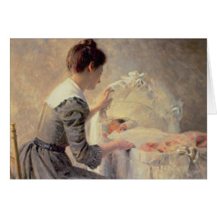 Moderskap 1898 hälsningskort