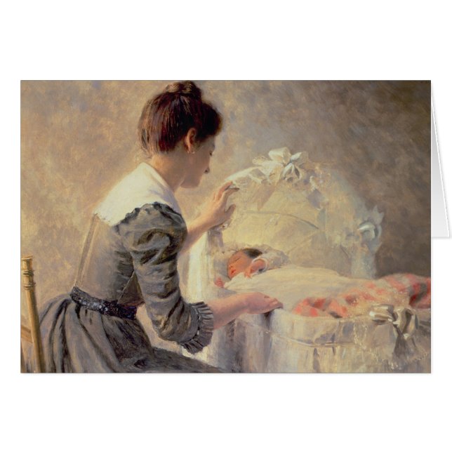 Moderskap 1898 hälsningskort (Framsidan Horizontal)