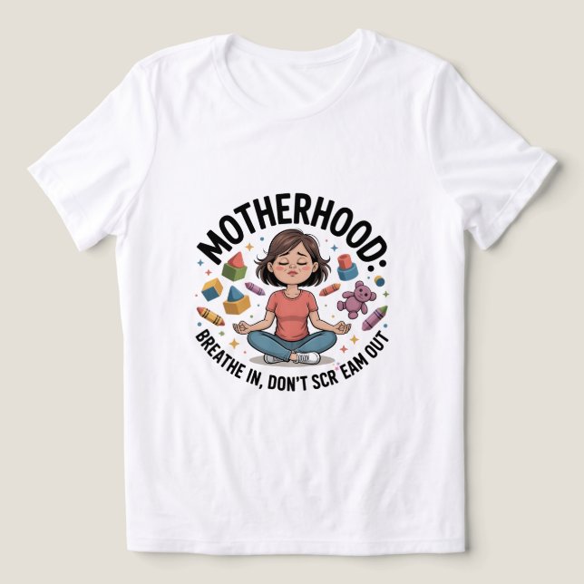 Moderskap Andas In Lugnt Illustration T Shirt (Design Framsida)