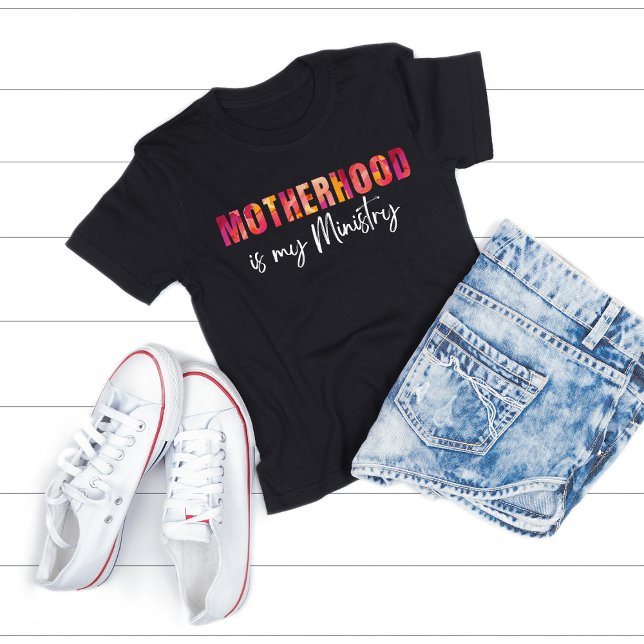 Moderskap är Min Mission färglöst teckensnitt Mamm T Shirt (Skapare uppladdad)