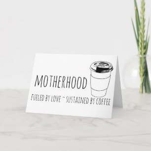 Moderskap (Blank Notecard): Kärlek & kaffe Kort
