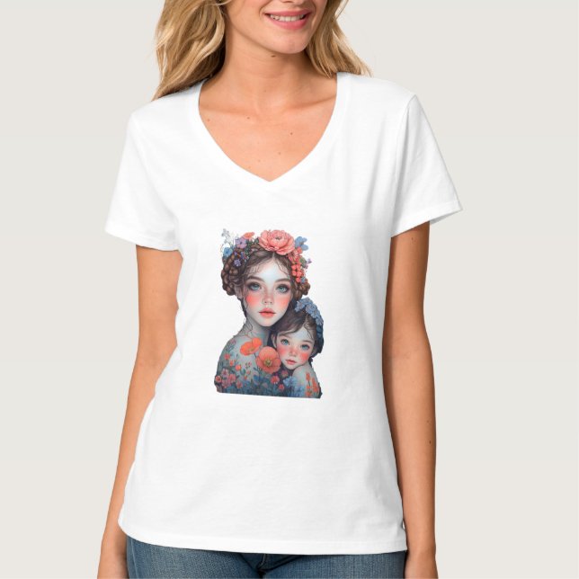 Moderskap blommigt t shirt (Framsida)