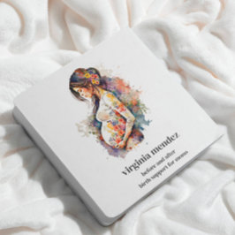 Moderskap Bloom Doula Midfru Gravid Amning Fyrkantigt Visitkort