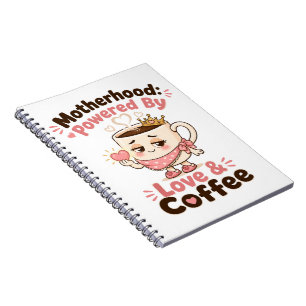 Moderskap Drivet Av Kärlek Och Kaffe Rolig Mamma Anteckningsbok