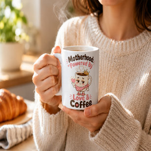 Moderskap Drivet Av Kärlek Och Kaffe Rolig Mamma Kaffemugg