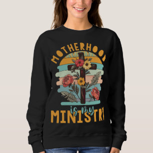 Moderskap Groovy Retro-Blommigt är min Mission T Shirt