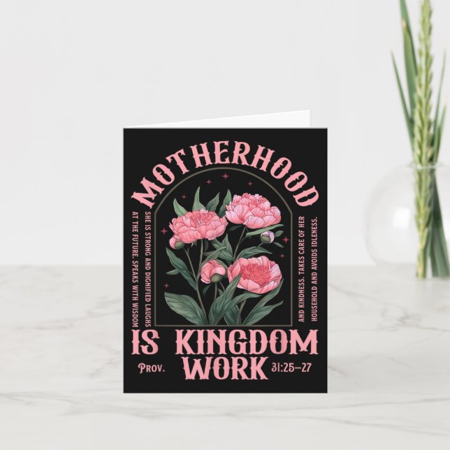 Moderskap Is Kingdom Work Christian Mors dag Kort (Framsida)