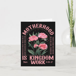 Moderskap Is Kingdom Work Christian Mors dag Kort