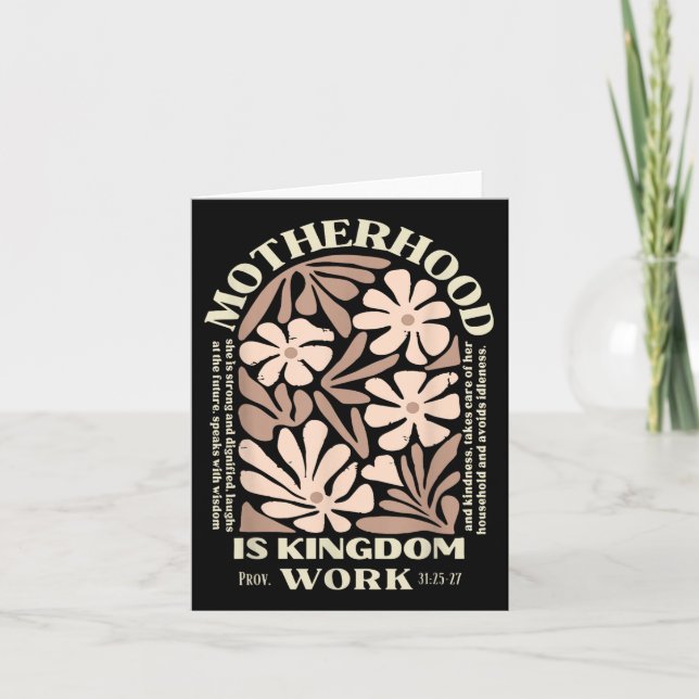 Moderskap Is Kingdom Work Christian Mors dag Kort (Framsida)
